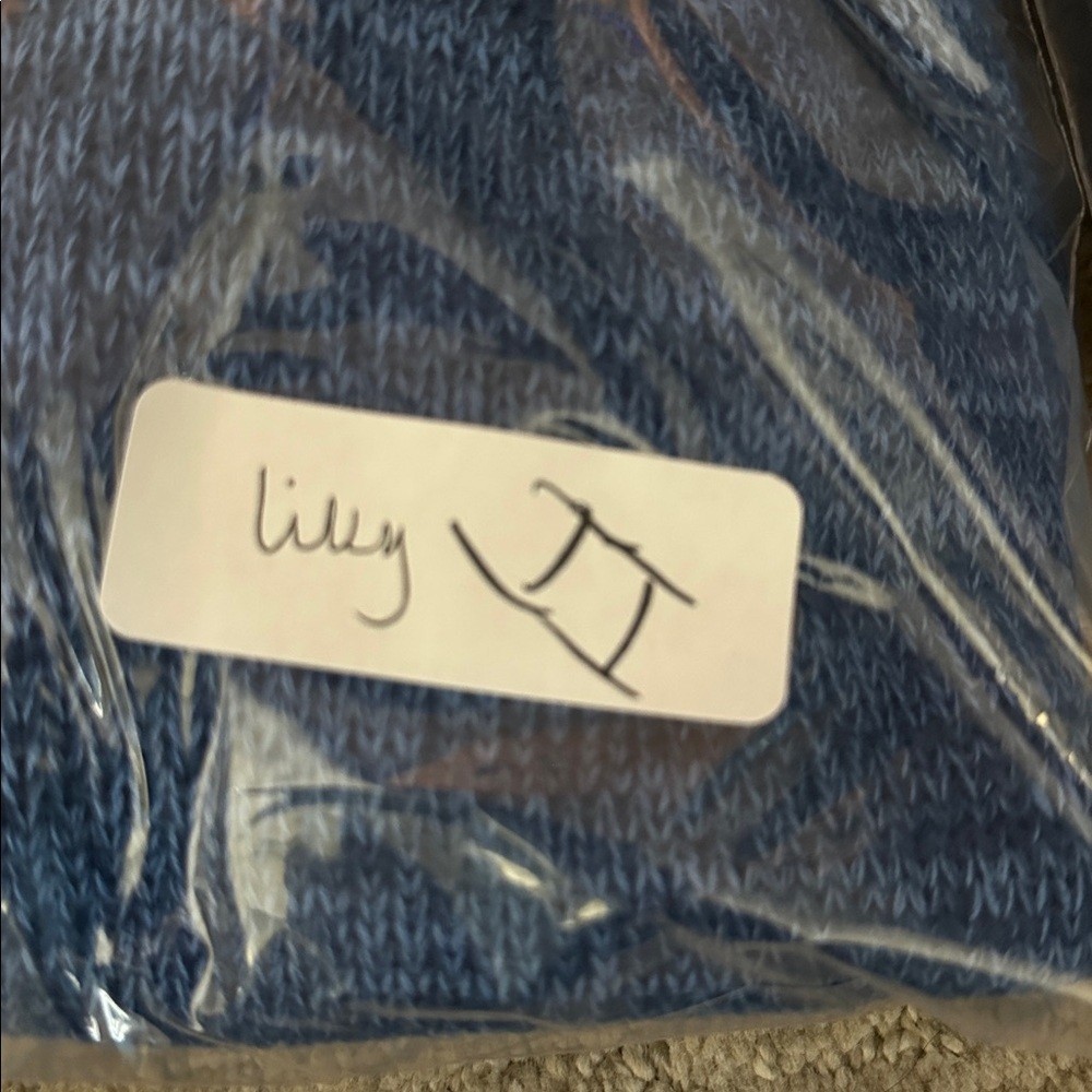 LILLY PULITZER XL Bayport blue cotton crew neck softcore woman sweater old money - Picture 13 of 13